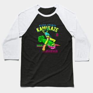 Tokebi's Retro Sci-fi Kamikaze Bomb Skull Baseball T-Shirt